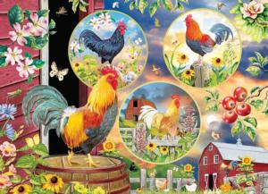 Rooster Magic Flower & Garden Jigsaw Puzzle By Jack Pine