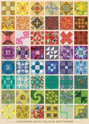 Common Quilt Blocks (Small Box) - Scratch and Dent Pattern & Geometric Jigsaw Puzzle By Jack Pine