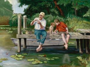 On the Dock Fishing Jigsaw Puzzle By Cobble Hill