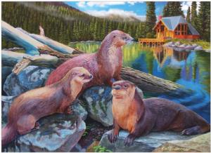 River Otters Cottage / Cabin Jigsaw Puzzle By Cobble Hill