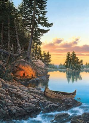 Evening Glow - Scratch and Dent Lakes & Rivers Jigsaw Puzzle By Cobble Hill