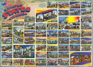 Vintage American Postcards Nostalgic / Retro Jigsaw Puzzle By Cobble Hill