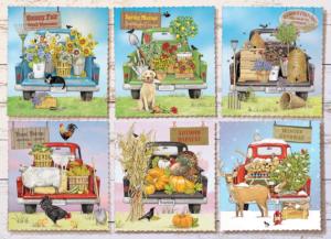 Farmer's Market Trucks Flowers Jigsaw Puzzle By Cobble Hill