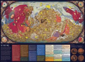 The Planet Mars Maps / Geography Jigsaw Puzzle By Cobble Hill