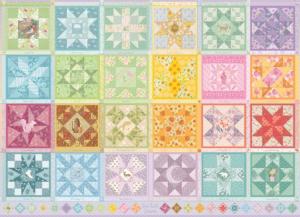 Star Quilt Seasons Pattern & Geometric Jigsaw Puzzle By Cobble Hill