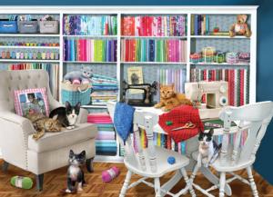 Sewing Room Cats Jigsaw Puzzle By Cobble Hill