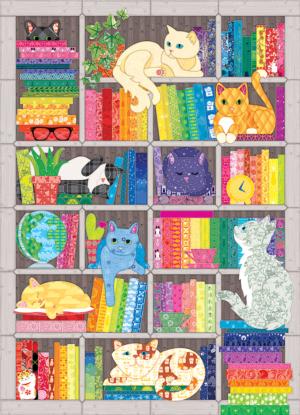 Rainbow Cat Quilt Rainbow & Gradient Jigsaw Puzzle By Cobble Hill