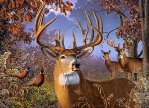 Deer and Pheasant - Scratch and Dent Forest Animal Jigsaw Puzzle By Cobble Hill