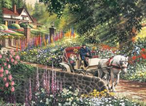 Carriage Ride Flower & Garden Large Piece By Cobble Hill