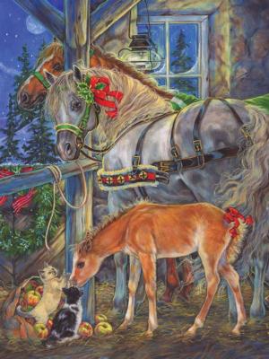 Holiday Horsies Christmas Large Piece By Cobble Hill