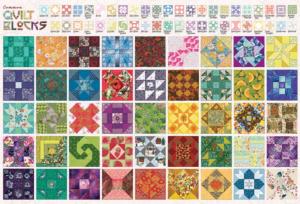 Quilt Blocks Pattern & Geometric Jigsaw Puzzle By Cobble Hill