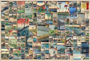 100 Famous Views of Edo Collage By Cobble Hill