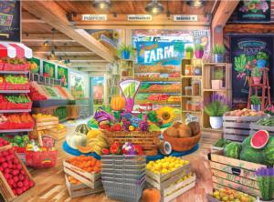Color Palette - Organic Fresh Market Shopping Jigsaw Puzzle By RoseArt