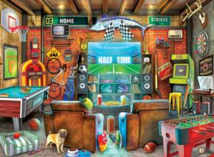 My Happy Place - Man Cave Around the House Jigsaw Puzzle By RoseArt