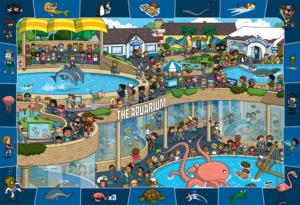 Crazy Aquarium (Spot & Find) Humor Children's Puzzles By Eurographics