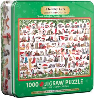 Holiday Cats Tin Christmas Tin Packaging By Eurographics