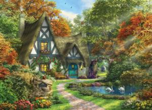White Swan Cottage Cabin & Cottage Large Piece By Eurographics