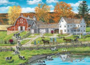 Farm by the Lake Farm Large Piece By Eurographics