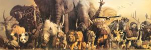 Noah's Ark 1,000 Piece Panoramic Animals Panoramic Puzzle By Eurographics