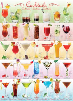 Cobble Hill Martinis 1000 pc Jigsaw Puzzle Cocktails Collage 