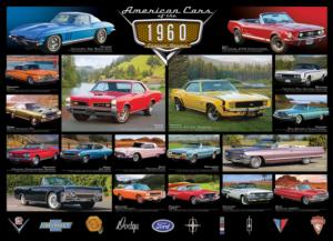 American Cars of the 1960's - Scratch and Dent Collage Jigsaw Puzzle By Eurographics