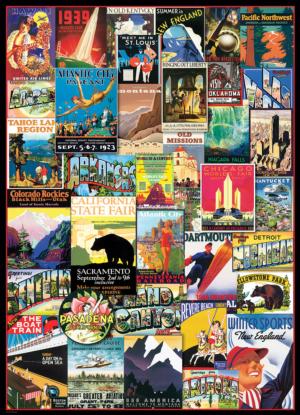 Travel USA - Scratch and Dent Collage Impossible Puzzle By Eurographics