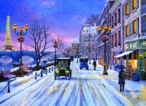 Christmas Eve in Paris Snow Jigsaw Puzzle By Eurographics