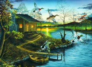 Autumn Retreat Cottage / Cabin Jigsaw Puzzle By Eurographics