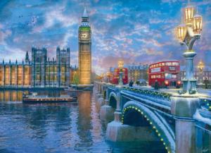 Christmas Eve in London Lakes / Rivers / Streams Jigsaw Puzzle By Eurographics