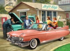 The Pink Caddy Nostalgic / Retro Jigsaw Puzzle By Eurographics