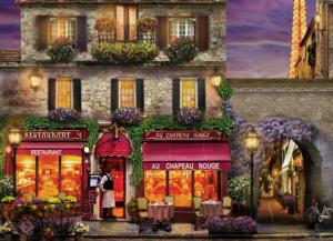 The Red Hat Restaurant, Paris Paris & France Jigsaw Puzzle By Eurographics
