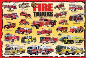 Fire Trucks Vehicles Children's Puzzles By Eurographics