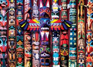 Totem Poles Pattern / Assortment Impossible Puzzle By Eurographics