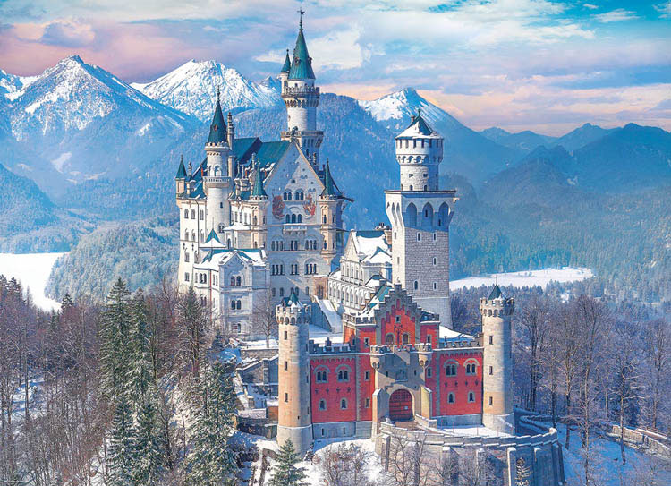 Neuschwanstein Castle in Winter Germany Jigsaw Puzzle By Eurographics
