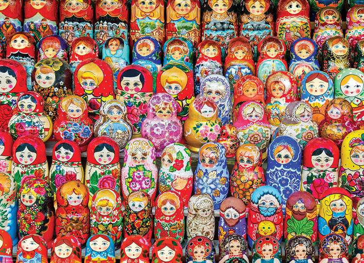 Russian Matryoshka Dolls Pattern / Assortment Jigsaw Puzzle By Eurographics