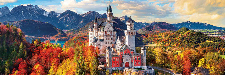 Neuschwanstein Castle Bavaria Germany Panoramic Europe Jigsaw Puzzle By Eurographics