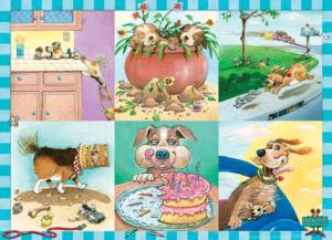 Puppy Trouble Cartoons Children's Puzzles By Eurographics