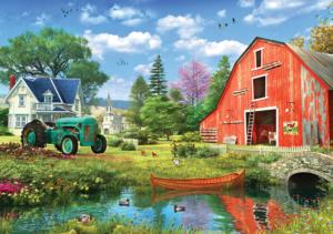 The Red Barn - Scratch and Dent Landscape Jigsaw Puzzle By Eurographics