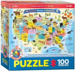 United States Map Illustrated United States Children's Puzzles By Eurographics