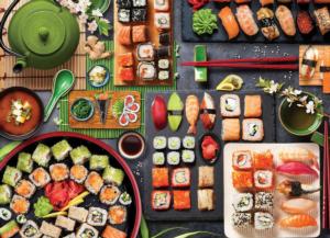 Sushi Table - Scratch and Dent Food and Drink Jigsaw Puzzle By Eurographics