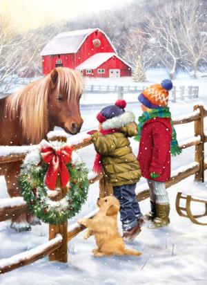 Christmas Pony - Scratch and Dent Christmas Jigsaw Puzzle By Eurographics