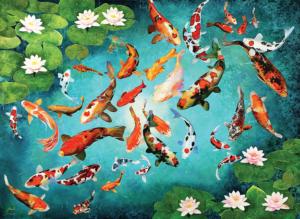 Colorful Koiscape Fish Jigsaw Puzzle By Eurographics