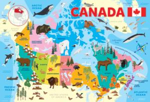 Illustrated Map of Canada Maps & Geography Children's Puzzles By Eurographics
