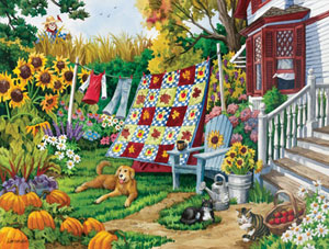 Country Autumn Sunflower Jigsaw Puzzle By SunsOut