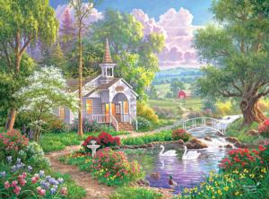 Joyful Chapel Landscape Jigsaw Puzzle By RoseArt