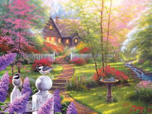Secret Garden Cottage Landscape Jigsaw Puzzle By RoseArt