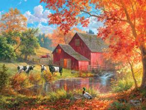 Life On The Farm Landscape Jigsaw Puzzle By RoseArt