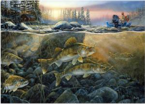 Walleye on the Rocks - Scratch and Dent Lakes & Rivers Tin Packaging By River's Edge