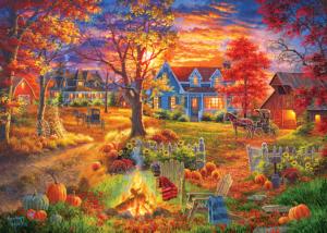 Autumn Village Nostalgic & Retro Jigsaw Puzzle By Kodak