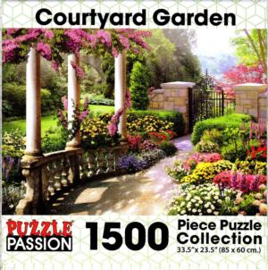 Courtyard Garden Sunrise & Sunset Jigsaw Puzzle By Puzzle Passion